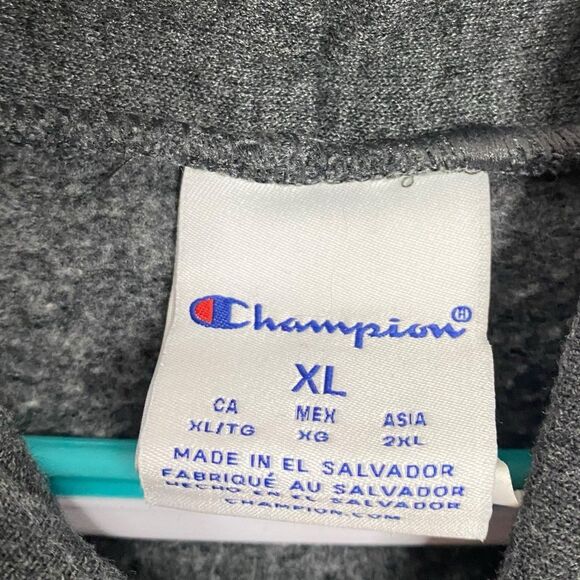 Quinnipiac Hoodie Sweatshirt Mens XL Gray Pullover Champion University Oversized - Picture 3 of 9